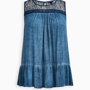 Torrid Lace Trim Tank Top